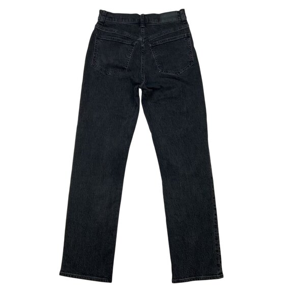 Madewell The 90s Straight Jeans 25 Belmere Wash Charcoal High Rise Zip Fly Retro - Picture 12 of 13